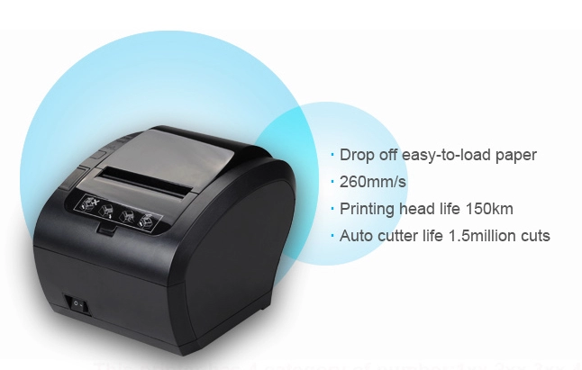 Lan Usb 직렬 포트 와이파이와 80MM Pos 열 영수증 프린터