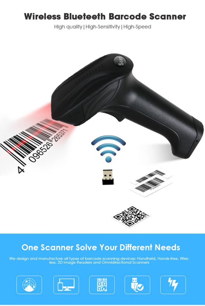 USB 포켓용 바코드 QR는 2D  무선 스캐너를 암호화합니다